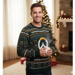 Overwatch Ugly Sweater 2XL Gamer Holiday Knit Blizzard Rare NWT